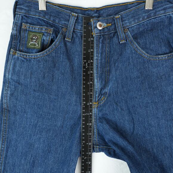 Cinch Jeans Mens 30x34 Blue Relaxed Fit Dark Wash Green Label Western Cowboy - Picture 11 of 13